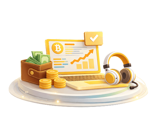 Illustration of crypto checkout use cases for donations, freelancers, and SaaS subscriptions